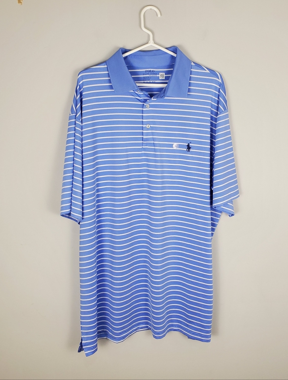 Polo by Ralph Lauren Men’s Blue Striped Performance Polo Size 2XLT NWT